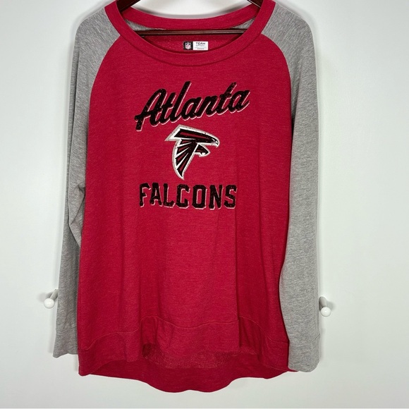 Atlanta Falcons Women's Lightweight Sweatshirt Red/Gray NFL Team Apparel Size XL - Picture 1 of 5